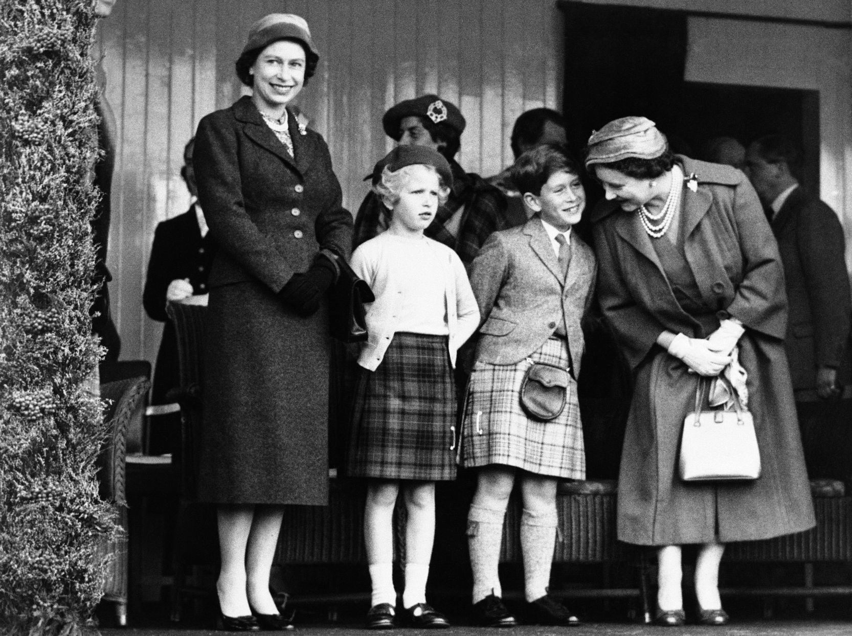 1957: Queen Elizabeth II with family